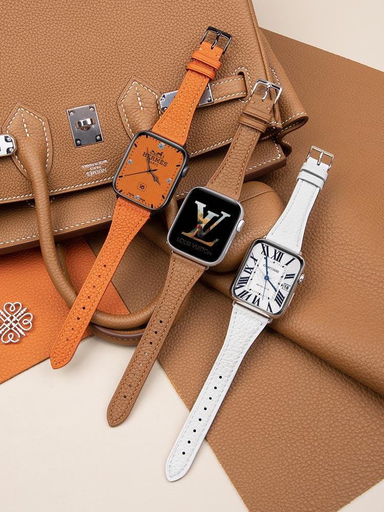 BERLIN, slim size leather bands for Apple Watch all series - ROMISS