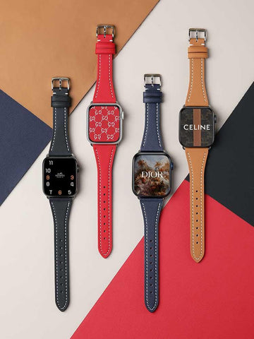 ROMA, slim size leather bands for Apple Watch all series - ROMISS