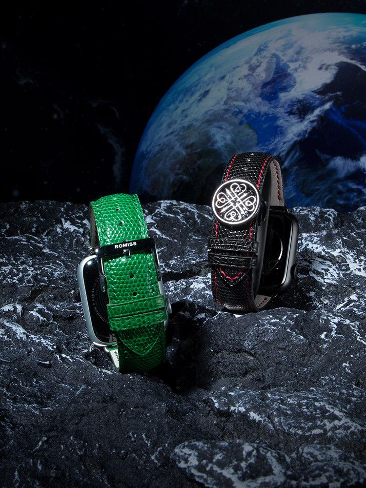 BORDEAUX, Lizard bands for Apple Watch all series - ROMISS