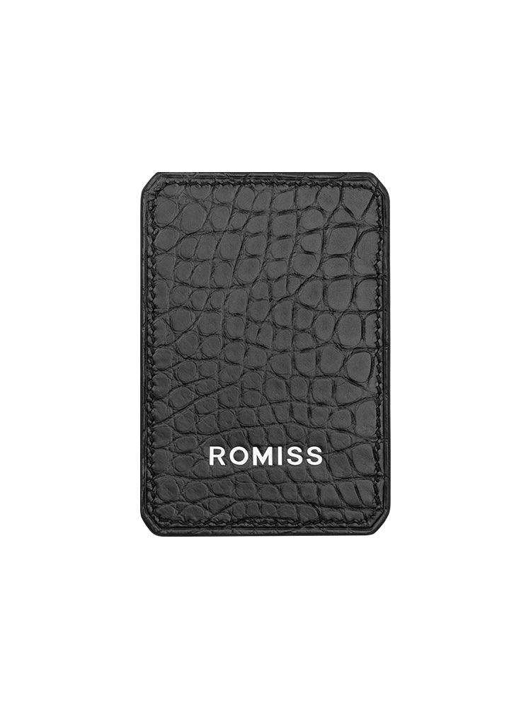 PARIS, Alligator Head Skin MagSafe Wallet Snap On iPhone 12/13(Skin from Hermès Cuirs Précieux leather factory) - ROMISS