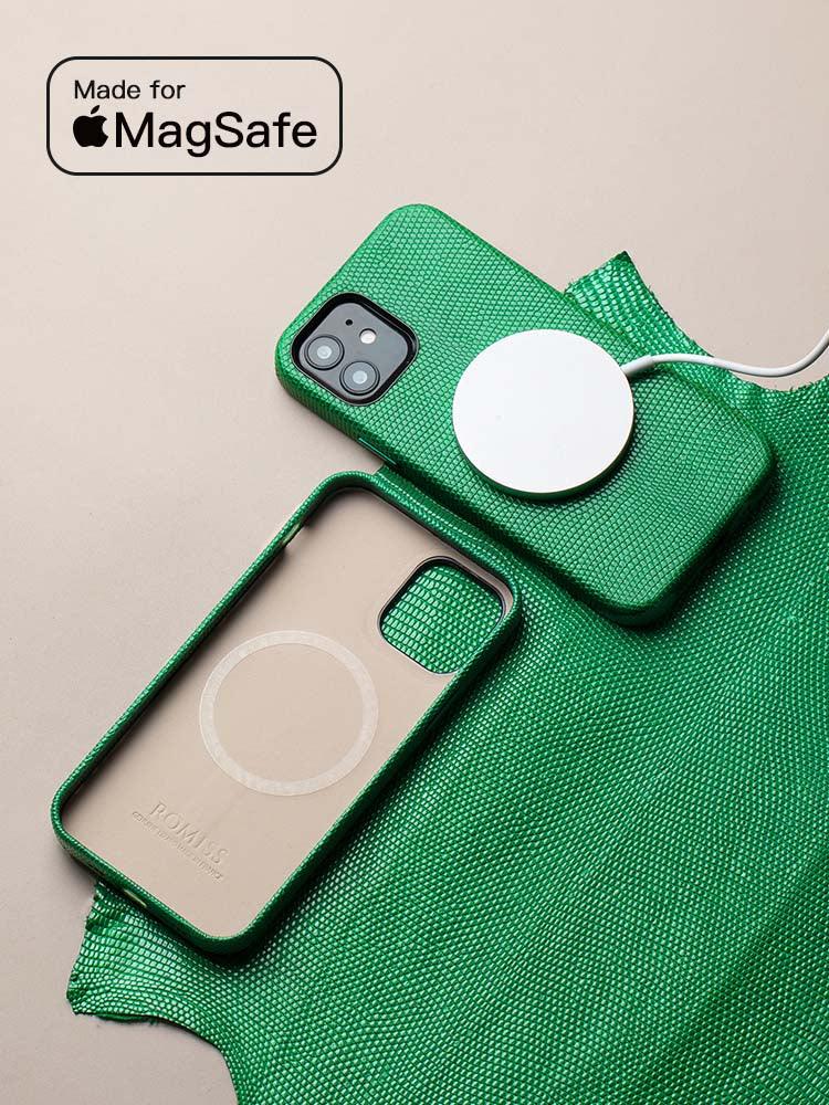 BORDEAUX, Lizard cases for iPhone 12/13 - ROMISS