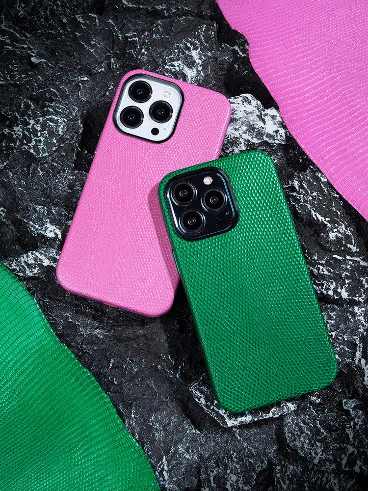 BORDEAUX, Lizard cases for iPhone 12/13 - ROMISS