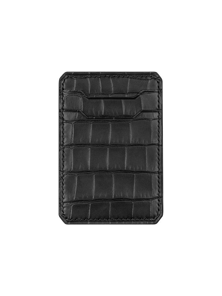 PARIS, Alligator Belly Skin MagSafe Wallet Snap On iPhone 12/13(Skin from Hermès Cuirs Précieux leather factory) - ROMISS