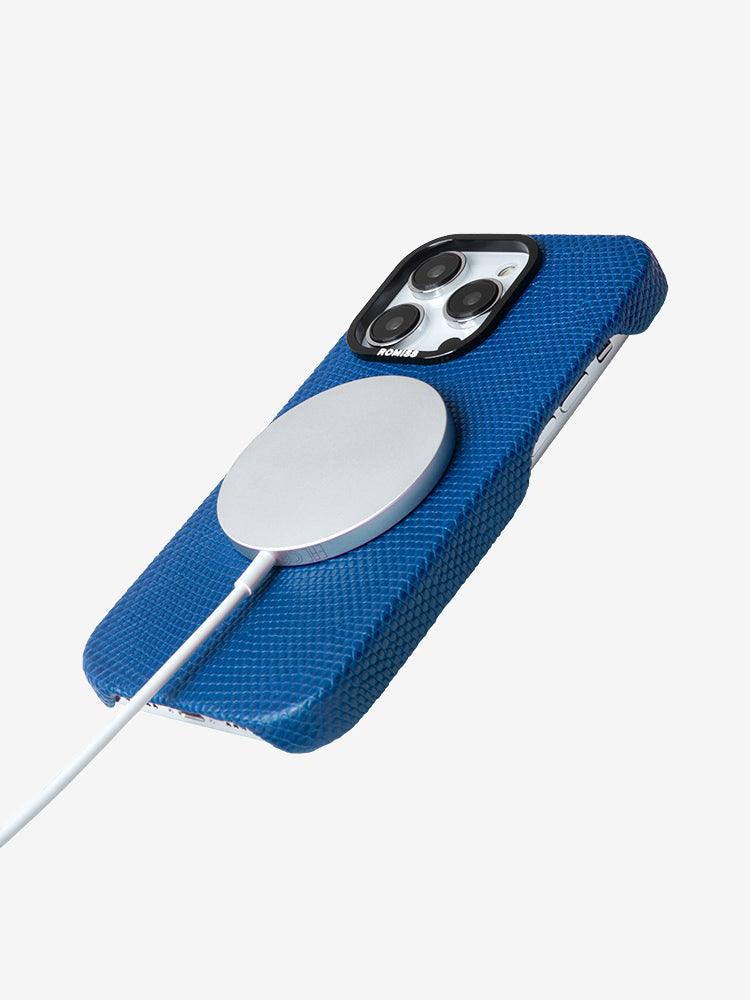 BORDEAUX, Lizard leather cases for iPhone 14 - ROMISS