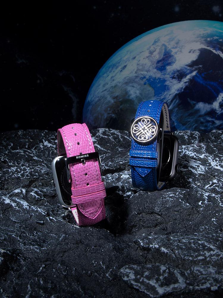 BORDEAUX, Lizard bands for Apple Watch all series - ROMISS