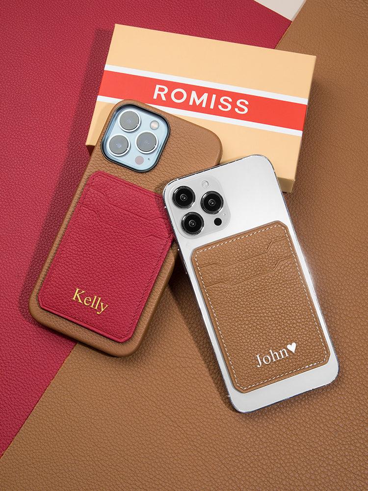 BERLIN, MagSafe leather wallet personalization - ROMISS