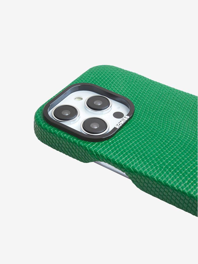 BORDEAUX, Lizard leather cases for iPhone 14 - ROMISS