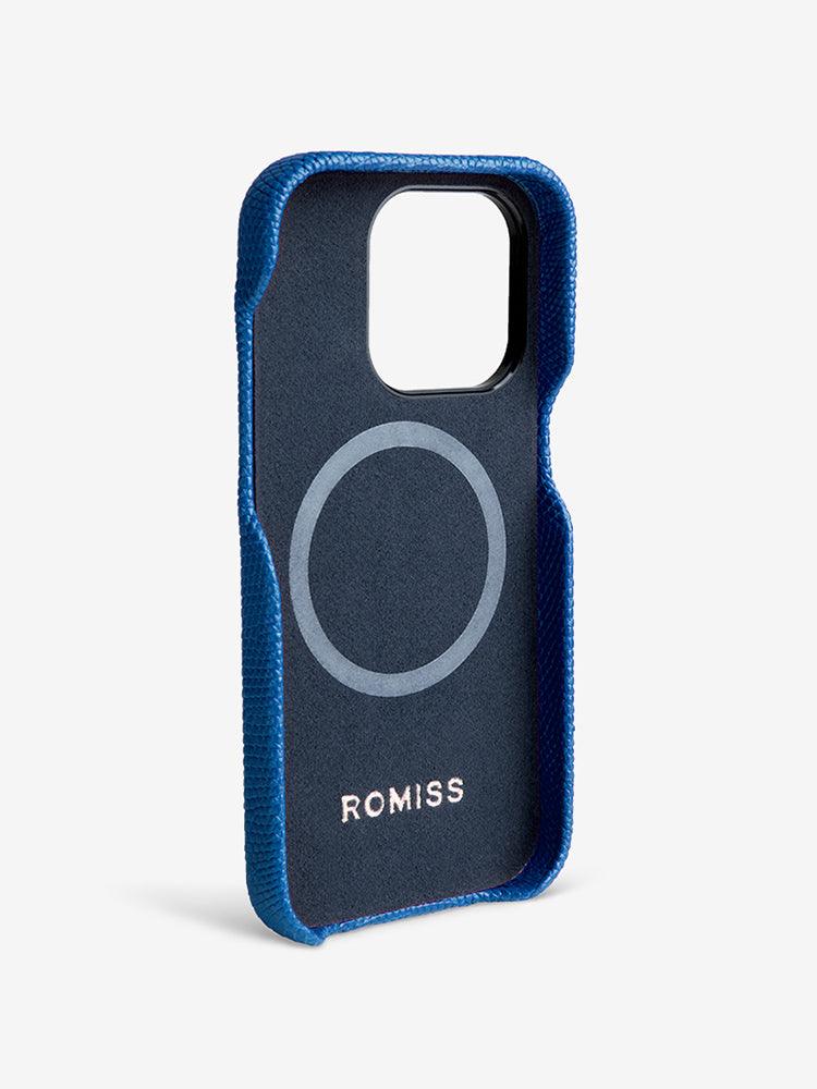 BORDEAUX, Lizard leather cases for iPhone 14 - ROMISS