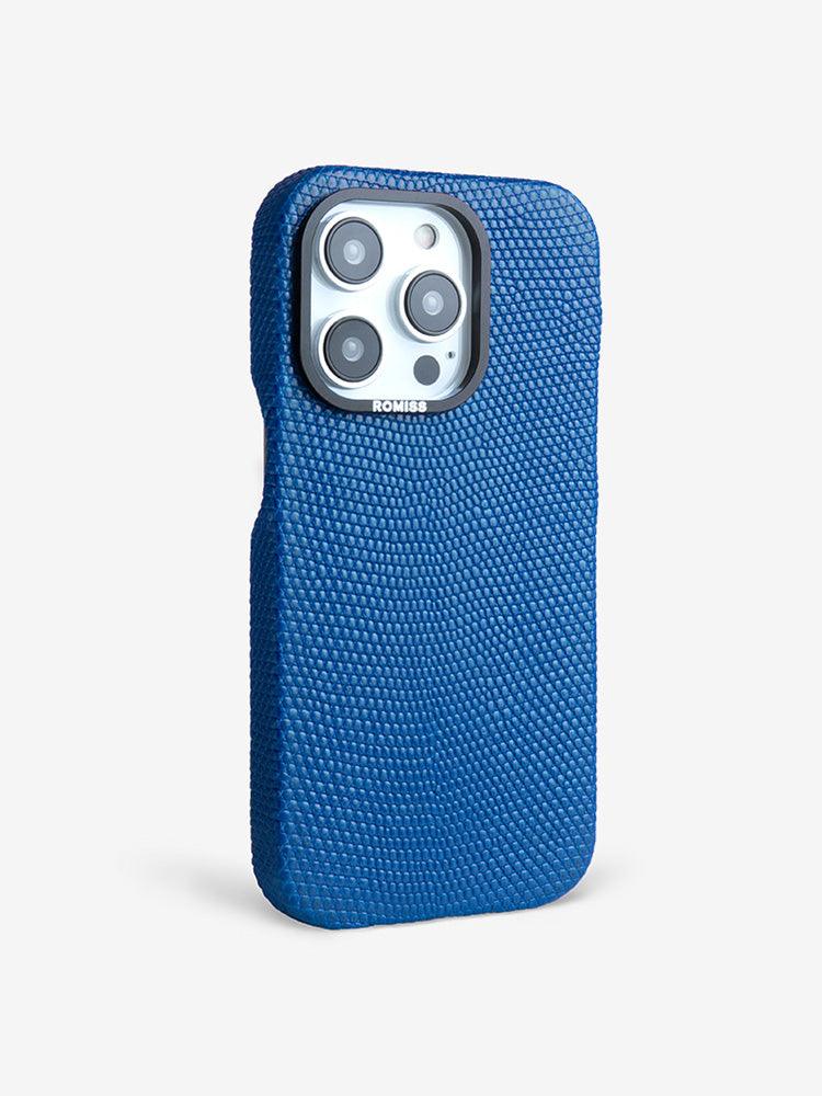 BORDEAUX, Lizard leather cases for iPhone 14 - ROMISS