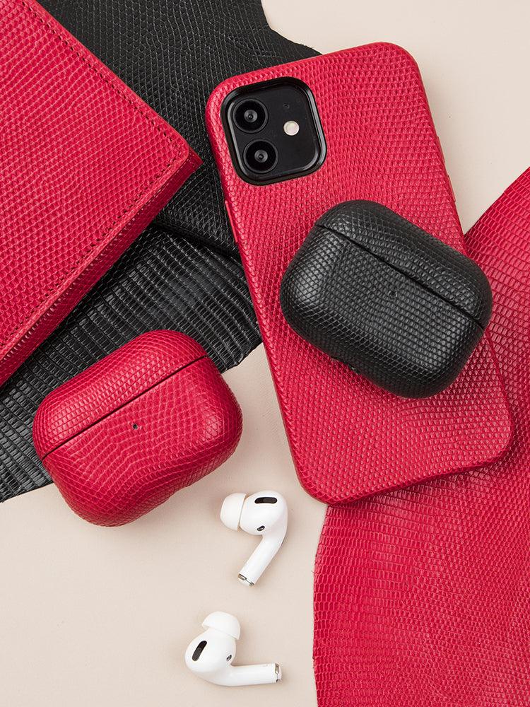 BORDEAUX，leather cases for AirPods - ROMISS