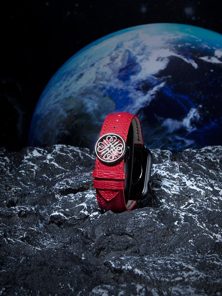 BORDEAUX, Lizard bands for Apple Watch all series - ROMISS