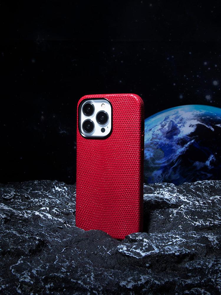 BORDEAUX, Lizard cases for iPhone 12/13 - ROMISS