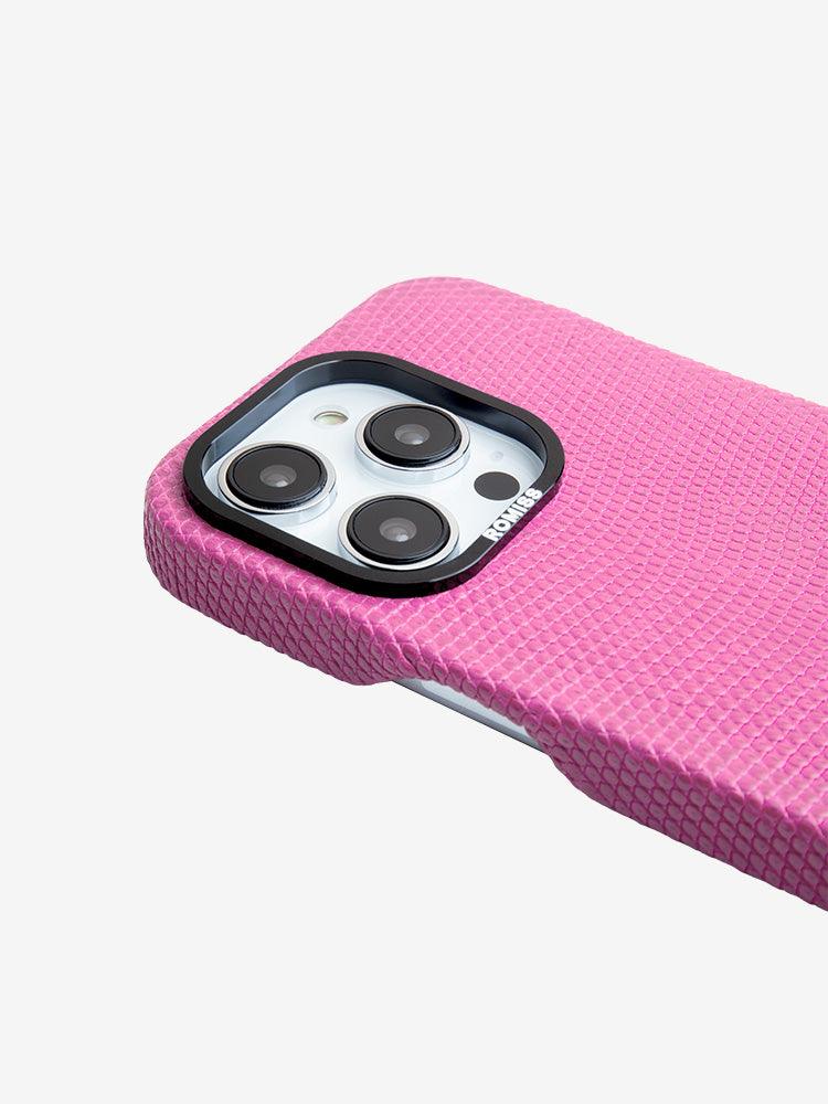 BORDEAUX, Lizard leather cases for iPhone 14 - ROMISS