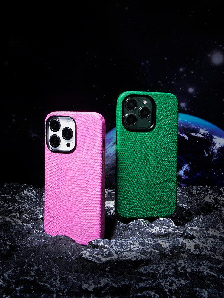 BORDEAUX, Lizard cases for iPhone 12/13 - ROMISS