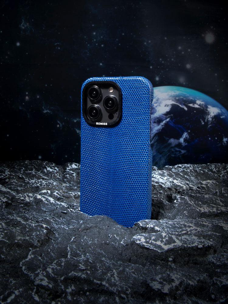 BORDEAUX, Lizard leather cases for iPhone 14 - ROMISS