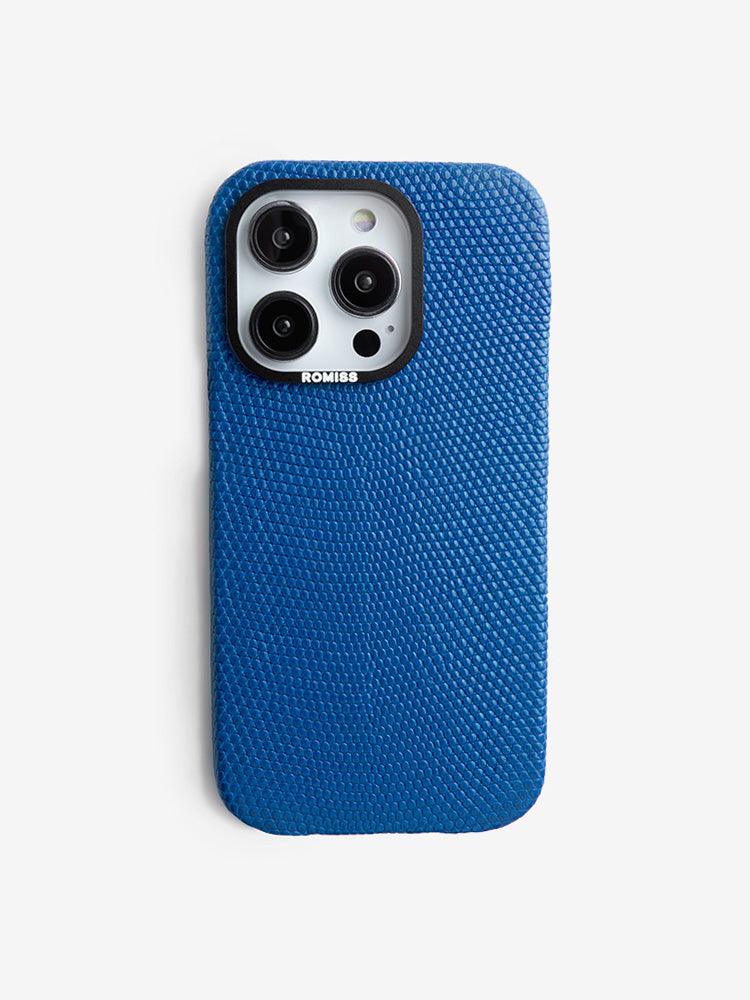 BORDEAUX, Lizard leather cases for iPhone 14 - ROMISS